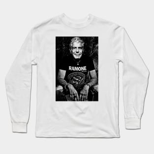 BLACK BOURDAIN PUNK ROCK Long Sleeve T-Shirt